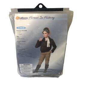 Heroes In History AMELIA EARHART Medium 8-10 Jacket Scarf Goggles